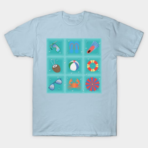 Summer beach accessories T-Shirt by raikhel